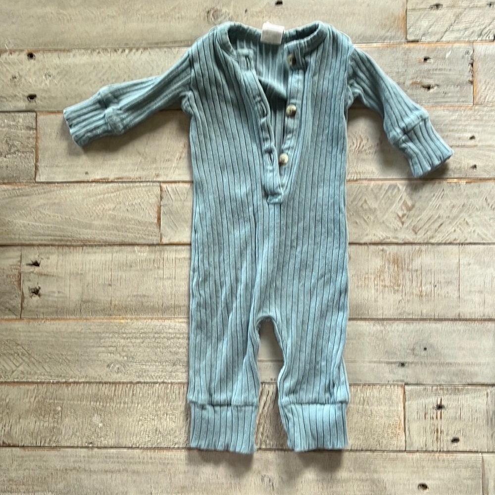 Kate Quinn Blue Ribbed Kids Bodysuit